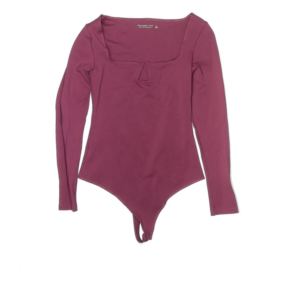 Abercrombie & Fitch Long Sleeve Bodysuit - Mauve